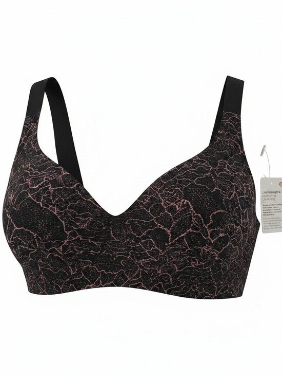 lululemon athletica Other - NWT Lululemon Like Nothing Bra Lace Print Black Pink 34DD